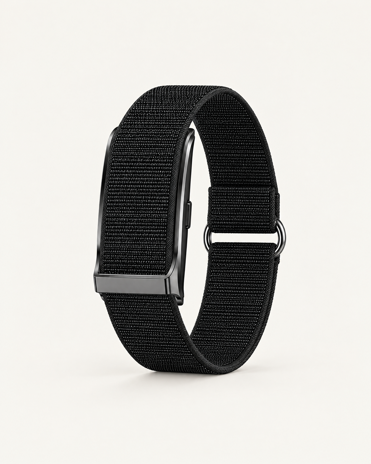 Bracelet connecté PracticTech sans écran, bracelet nylon noir